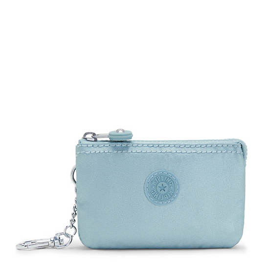 Kipling Creativity Mini Metallic Pouch Keychain Taske Aqua | DK 2099TC